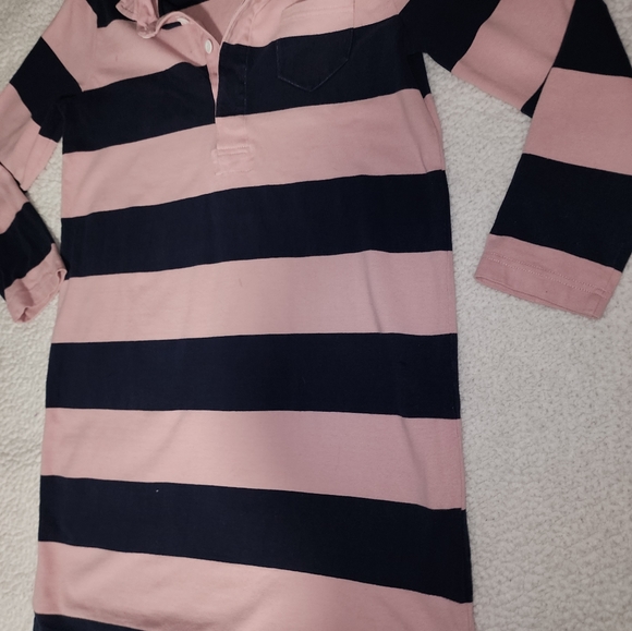 J Crew Classic Preppy Baby Pink And Navy Blue Striped Top - Picture 9 of 11